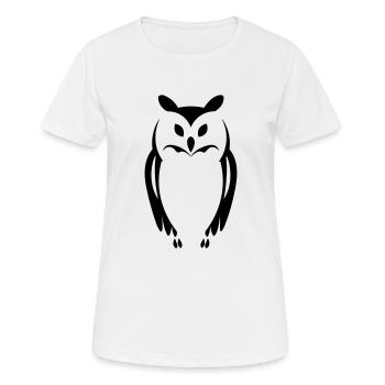 Petite chouette - T-shirt respirant Femme - blanc - Devant - AI Model Female 172 dark (172cm)