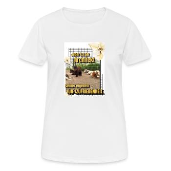 Herde Motto - Frauen T-Shirt atmungsaktiv - Weiß - Vorne - AI Model Female 172 dark (172cm)