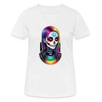 Halloween - Rock & Regenbogen - Frauen T-Shirt atmungsaktiv - Weiß - Vorne - AI Model Female 172 dark (172cm)