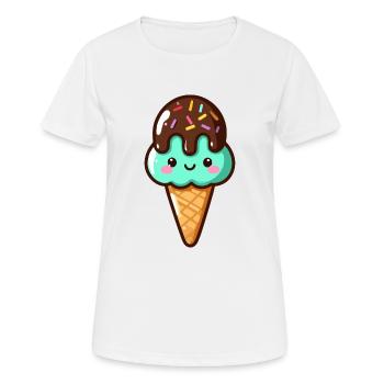 Süßes Pistazien-Schoko-Eis - Frauen T-Shirt atmungsaktiv - Weiß - Vorne - AI Model Female 172 dark (172cm)