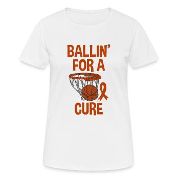 Ballin' For A Cure 4 - Women's Breathable T-Shirt - white - Front - AI Model Female 172 dark (172cm)