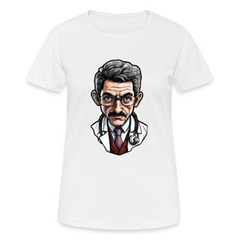 Médecin / professionnel de la santé / médecin / profession / spécialiste - T-shirt respirant Femme - blanc - Devant - AI Model Female 172 dark (172cm)