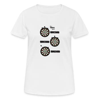 9 Darter - Darts - Der Sport der letzten Jahre! - Frauen T-Shirt atmungsaktiv - Weiß - Vorne - AI Model Female 172 dark (172cm)