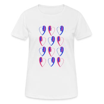 Imprimé numéro5. - T-shirt respirant Femme - blanc - Devant - AI Model Female 172 dark (172cm)