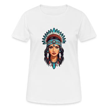 Indianer - Indianer - USA - Frauen T-Shirt atmungsaktiv - Weiß - Vorne - AI Model Female 172 dark (172cm)
