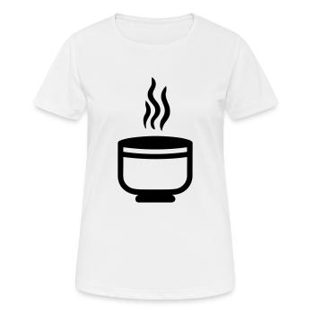 cup of coffee - Women's Breathable T-Shirt - white - Front - AI Model Female 172 dark (172cm)