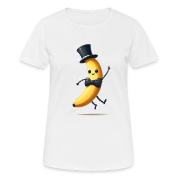 Mister Banana - Frauen T-Shirt atmungsaktiv - Weiß - Vorne - AI Model Female 172 dark (172cm)