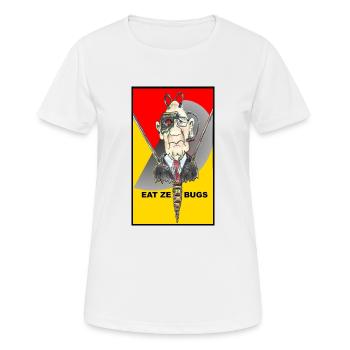 eat ze bugs - Frauen T-Shirt atmungsaktiv - Weiß - Vorne - AI Model Female 172 dark (172cm)