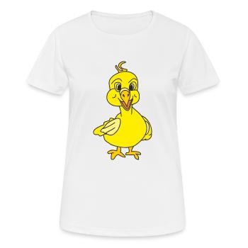 Caneton jaune - T-shirt respirant Femme - blanc - Devant - AI Model Female 172 dark (172cm)