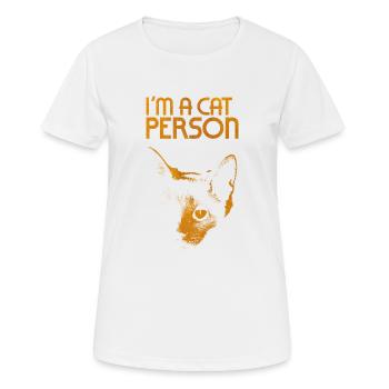 I'm a cat person - Women's Breathable T-Shirt - white - Front - AI Model Female 172 dark (172cm)