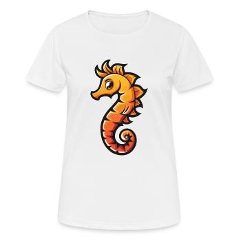 Hippocampe Hippocampe - T-shirt respirant Femme - blanc - Devant - AI Model Female 172 dark (172cm)