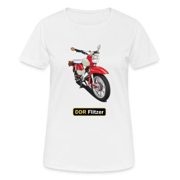 Étoile (rouge) // Illustration - T-shirt respirant Femme - blanc - Devant - AI Model Female 172 dark (172cm)