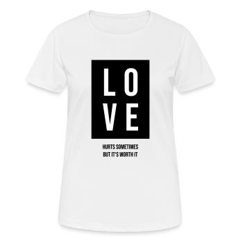 Love hurts gift - Women's Breathable T-Shirt - white - Front - AI Model Female 172 dark (172cm)