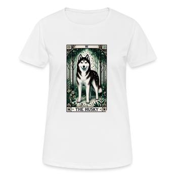 Der Husky - Frauen T-Shirt atmungsaktiv - Weiß - Vorne - AI Model Female 172 dark (172cm)