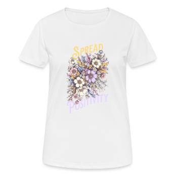 Chemise Spread Positivity 1 - T-shirt respirant Femme - blanc - Devant - AI Model Female 172 dark (172cm)