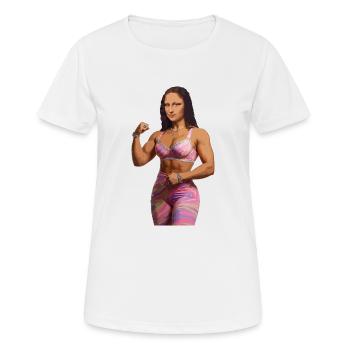 Mona Lisa bling bling - T-shirt respirant Femme - blanc - Devant - AI Model Female 172 dark (172cm)