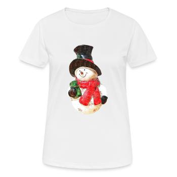 Snowman - Drawing - Women's Breathable T-Shirt - white - Front - AI Model Female 172 dark (172cm)