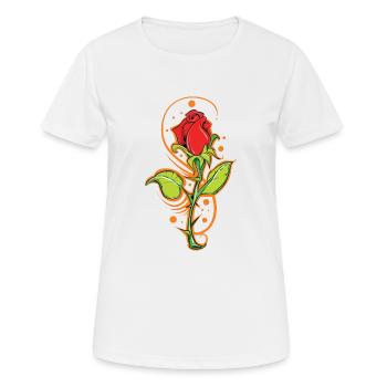 rose - T-shirt respirant Femme - blanc - Devant - AI Model Female 172 dark (172cm)