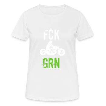 Fck Grn Anti Vert - T-shirt respirant Femme - blanc - Devant - AI Model Female 172 dark (172cm)