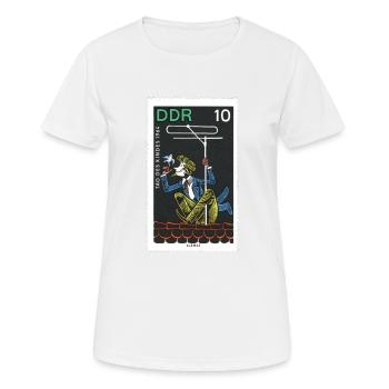 Briefmarke - Frauen T-Shirt atmungsaktiv - Weiß - Vorne - AI Model Female 172 dark (172cm)