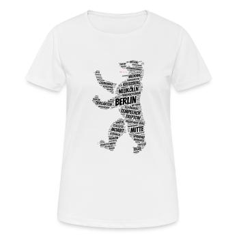 Berlin Coat of Arms - Frauen T-Shirt atmungsaktiv - Weiß - Vorne - AI Model Female 172 dark (172cm)