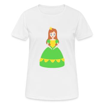 Prinzessin - Frauen T-Shirt atmungsaktiv - Weiß - Vorne - AI Model Female 172 dark (172cm)