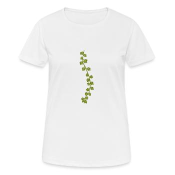 Gemeiner Efeu | Pflanzen Illustration - Frauen T-Shirt atmungsaktiv - Weiß - Vorne - AI Model Female 172 dark (172cm)