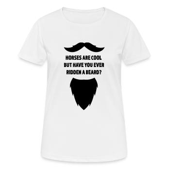 drôle dicton barbe cheval sale cadeau sexe - T-shirt respirant Femme - blanc - Devant - AI Model Female 172 dark (172cm)