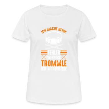 Trommel Drummer Musikschule Trommler Musik - Frauen T-Shirt atmungsaktiv - Weiß - Vorne - AI Model Female 172 dark (172cm)