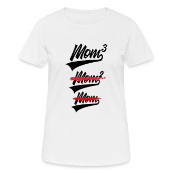 MOM 3 KIDS TRIPLE MOM - Women's Breathable T-Shirt - white - Front - AI Model Female 172 dark (172cm)