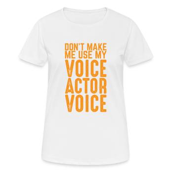 Theatre Actor - Women's Breathable T-Shirt - white - Front - AI Model Female 172 dark (172cm)