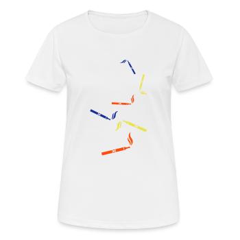 Silhouette de cigarette électronique - T-shirt respirant Femme - blanc - Devant - AI Model Female 172 dark (172cm)