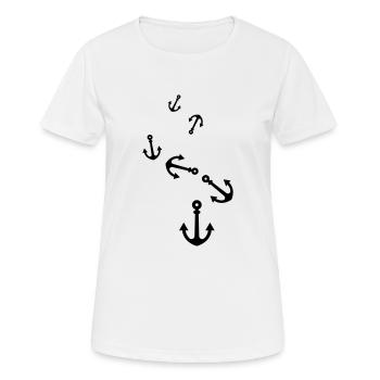 Anchor form - Women's Breathable T-Shirt - white - Front - AI Model Female 172 dark (172cm)