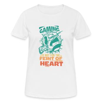 Gaming - Frauen T-Shirt atmungsaktiv - Weiß - Vorne - AI Model Female 172 dark (172cm)