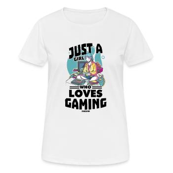 Game Nerd Spielkonsole Gaming zocken Gamepad - Frauen T-Shirt atmungsaktiv - Weiß - Vorne - AI Model Female 172 dark (172cm)