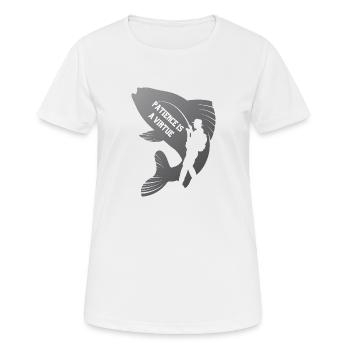 Fishing patience is virtue - Women's Breathable T-Shirt - white - Front - AI Model Female 172 dark (172cm)