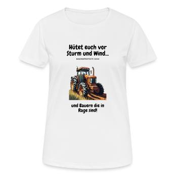 Manifestations paysannes - Manifestation paysanne 2024 T-shirt et vestes - T-shirt respirant Femme - blanc - Devant - AI Model Female 172 dark (172cm)