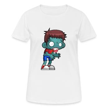 Zombie - Frauen T-Shirt atmungsaktiv - Weiß - Vorne - AI Model Female 172 dark (172cm)