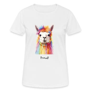 Fier! - T-shirt respirant Femme - blanc - Devant - AI Model Female 172 dark (172cm)