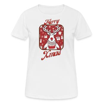 Rudi le Ren 2 - T-shirt respirant Femme - blanc - Devant - AI Model Female 172 dark (172cm)