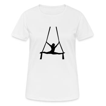 silhouette acrobate - T-shirt respirant Femme - blanc - Devant - AI Model Female 172 dark (172cm)