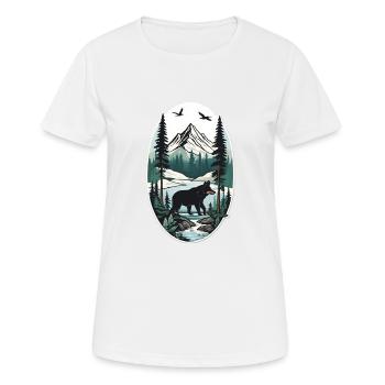 Sérénité en pleine nature - T-shirt respirant Femme - blanc - Devant - AI Model Female 172 dark (172cm)