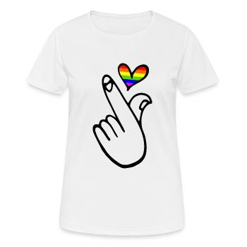 Lgbt - T-shirt respirant Femme - blanc - Devant - AI Model Female 172 dark (172cm)
