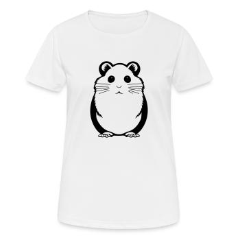 Hamster - Frauen T-Shirt atmungsaktiv - Weiß - Vorne - AI Model Female 172 dark (172cm)