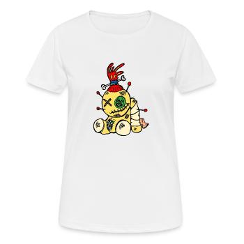 voodoo - Frauen T-Shirt atmungsaktiv - Weiß - Vorne - AI Model Female 172 dark (172cm)