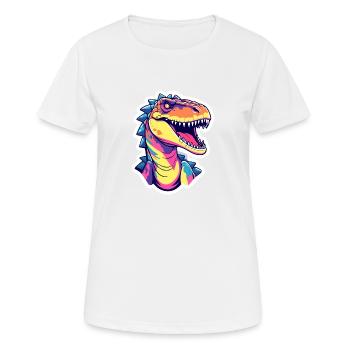 Tyrannosaurus Rex Dinosaure Illustration - T-shirt respirant Femme - blanc - Devant - AI Model Female 172 dark (172cm)