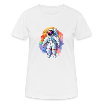 Aquarelle d’astronaute Aquarelle - T-shirt respirant Femme - blanc - Devant - AI Model Female 172 dark (172cm)