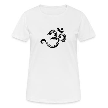 Tribal Om design hindouisme spirituelle symbole yoga - T-shirt respirant Femme - blanc - Devant - AI Model Female 172 dark (172cm)