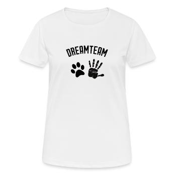 Hund Hunde Labrador Bulldogge Mops Geschenk Liebe - Frauen T-Shirt atmungsaktiv - Weiß - Vorne - AI Model Female 172 dark (172cm)