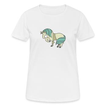 poney - T-shirt respirant Femme - blanc - Devant - AI Model Female 172 dark (172cm)